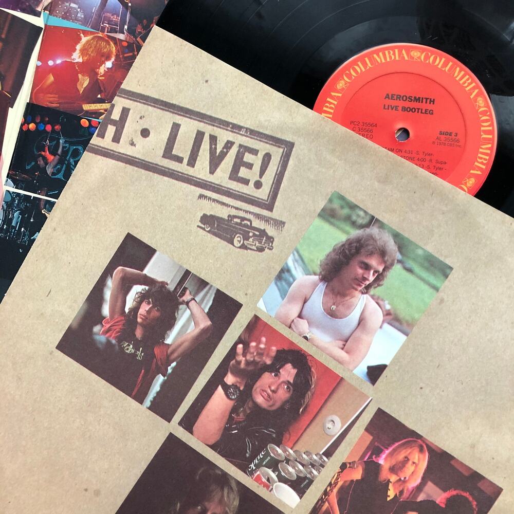 1978 Aerosmith Live! Bootleg Album Original Double LP Record -Classic Rock Vinyl